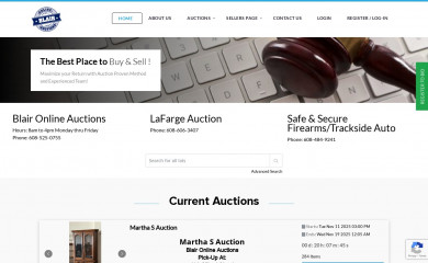 blaironlineauctions.com screenshot