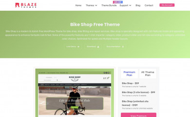 https://blazethemes.com/theme/bike-shop screenshot