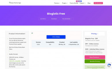Blogistic screenshot