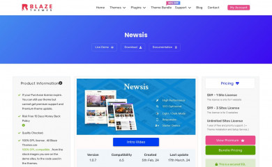 https://blazethemes.com/theme/newsis-free/ screenshot