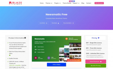https://blazethemes.com/theme/newsmatic-free/ screenshot