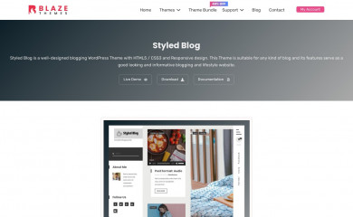 Styled Blog screenshot
