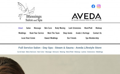 blessingssalonspa.com screenshot