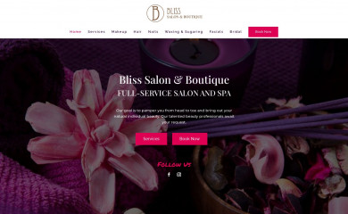 blisssalonandboutique.net screenshot