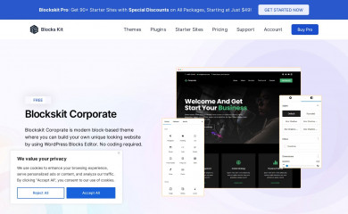 Blockskit Corporate screenshot