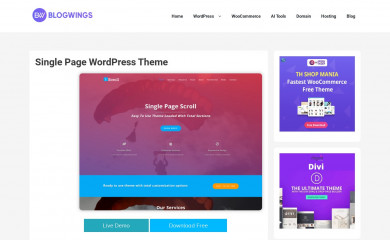 http://blogwings.com/single-page-scroll screenshot