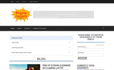 bloggingcontests.com screenshot