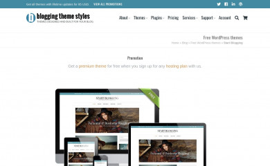 https://www.bloggingthemestyles.com/free-wordpress-themes/start-blogging screenshot