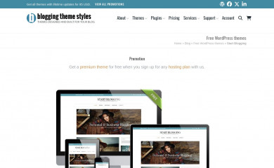 https://www.bloggingthemestyles.com/free-wordpress-themes/start-blogging screenshot