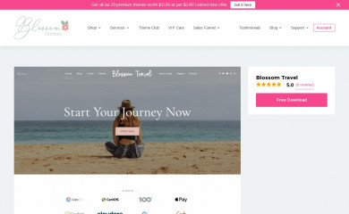 https://blossomthemes.com/wordpress-themes/blossom-travel/ screenshot