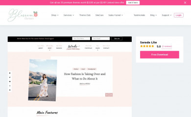 https://blossomthemes.com/wordpress-themes/sarada-lite/ screenshot