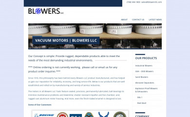 blowersinc.com screenshot