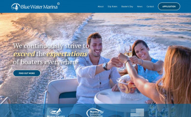 bluewatermarina.com screenshot