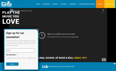 bluebearmusic.org screenshot