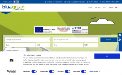 bluegreenrentacar.gr screenshot