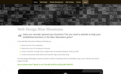 bluemountainswebsites.com.au screenshot