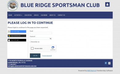 blueridgesportsmanclub.com screenshot