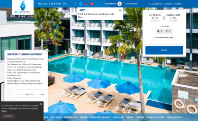 bluesotelkrabi.com screenshot