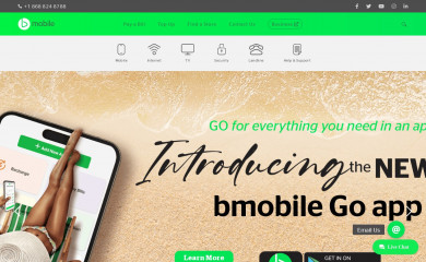 bmobile.co.tt screenshot