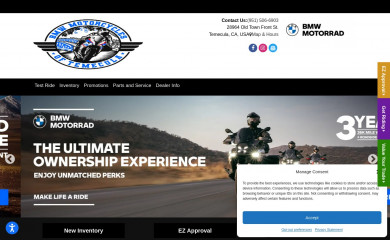 bmwmotorcyclesoftemecula.com screenshot