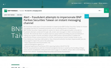 bnpparibas.com.tw screenshot