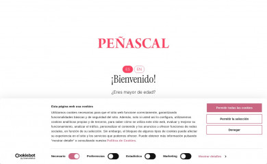 bodegaspenascal.es screenshot