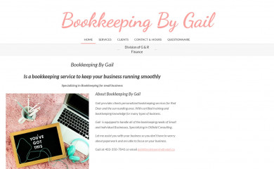 bookkeepingbygail.ca screenshot