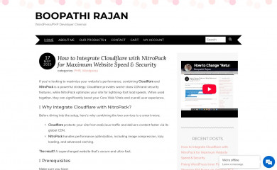 boopathirajan.com screenshot