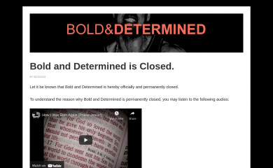 http://boldanddetermined.com screenshot