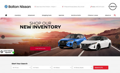 boltonnissan.ca screenshot
