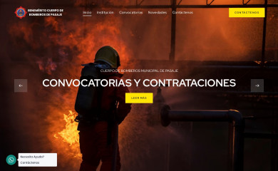 bomberospasaje.gob.ec screenshot