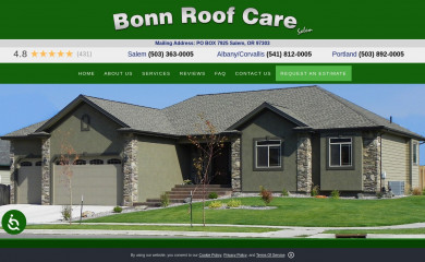 bonnroofcare.com screenshot