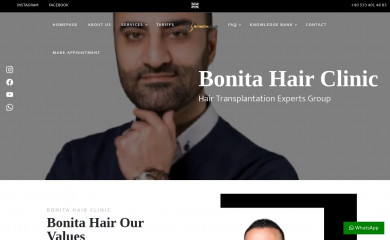 bonitahairclinic.com screenshot