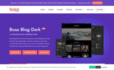 Bosa Blog Dark screenshot