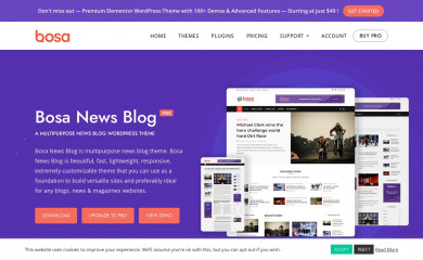 https://bosathemes.com/bosa-news-blog screenshot