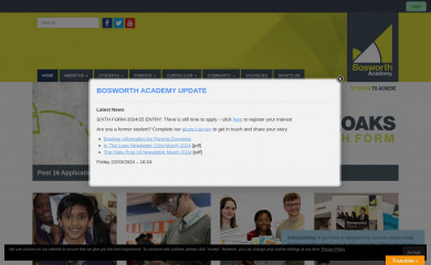 bosworthacademy.org.uk screenshot