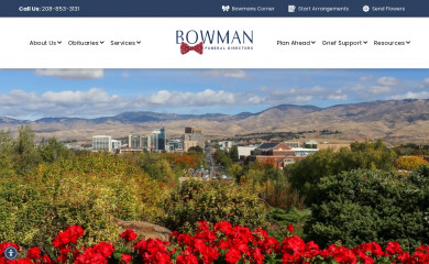 bowmanfuneral.com screenshot