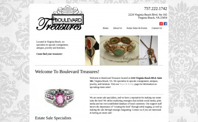 boulevardtreasures.com screenshot