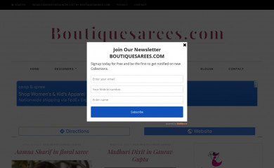 boutiquesarees.com screenshot