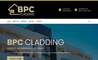 bpccladding.com.au screenshot