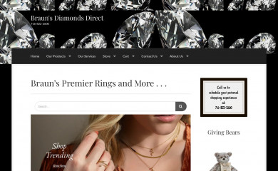 braunsdiamondsdirect.com screenshot