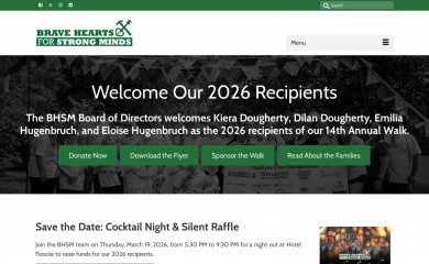 braveheartsforstrongminds.org screenshot