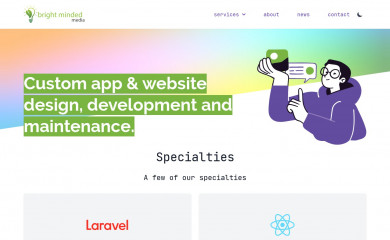 https://www.brightmindedmedia.com/ screenshot