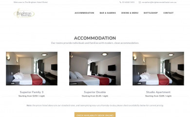 brightonmotelhotel.com.au screenshot