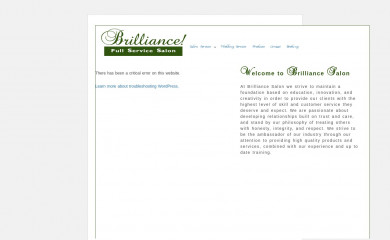 brilliancesalon.com screenshot