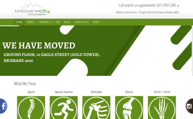 brisbanecityphysiotherapy.com.au screenshot