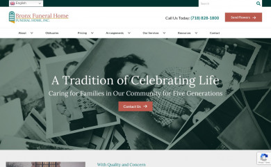 bronxfuneralhome.com screenshot