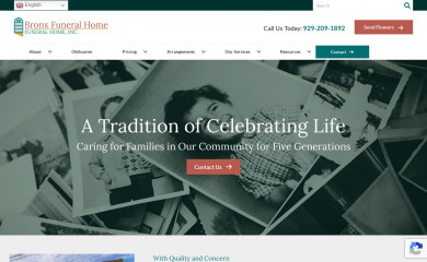 bronxfuneralhome.com screenshot