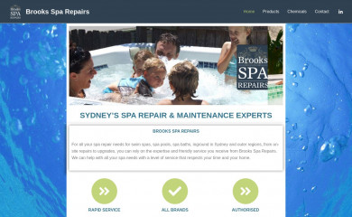 brookspoolsandspas.com screenshot