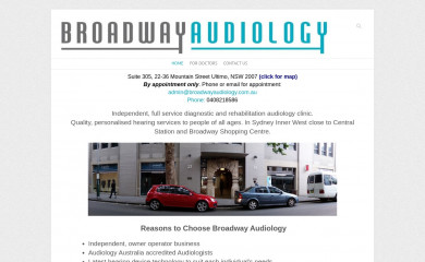 broadwayaudiology.com.au screenshot
